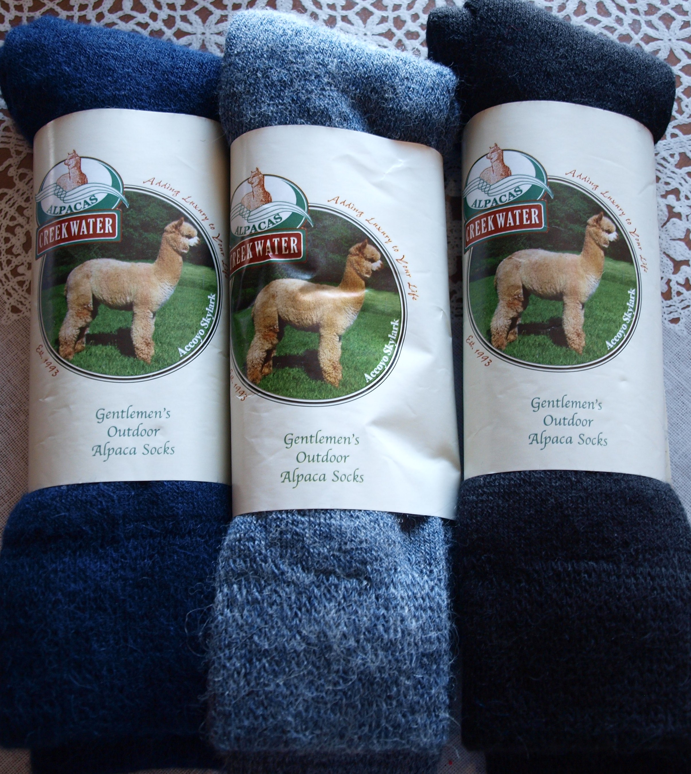 Men's Outdoor Alpaca Socks 3 Pair Gift Set