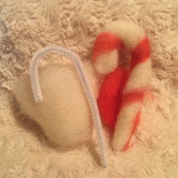 Kid’s Fiber Craft: Holiday Special! How to Wet Felt a Candy Cane Ornament